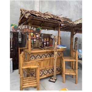 Bamboo Tiki Bar comes with 2 Bar Stools