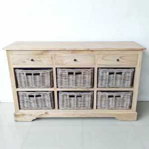 Buffet w/ 6 Rattan Baskets (IP17)