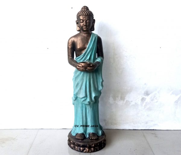 Statue Standing Buddha w/ Bowl