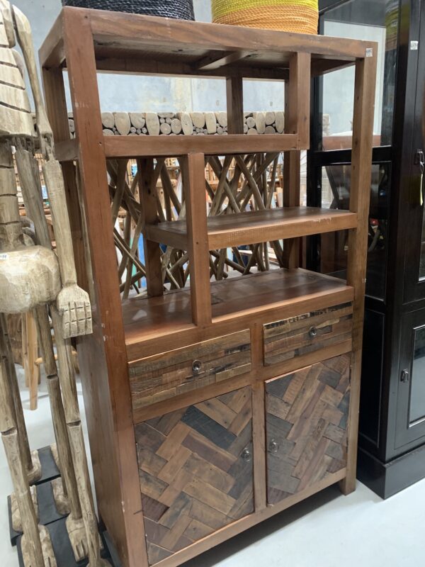 Bookcase 4 Shelves 2 Doors 2 Drawers (AI24) - Image 2
