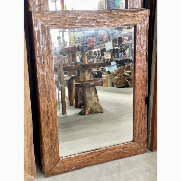 Teak Solid Frame Mirror 100x75cm - Image 3