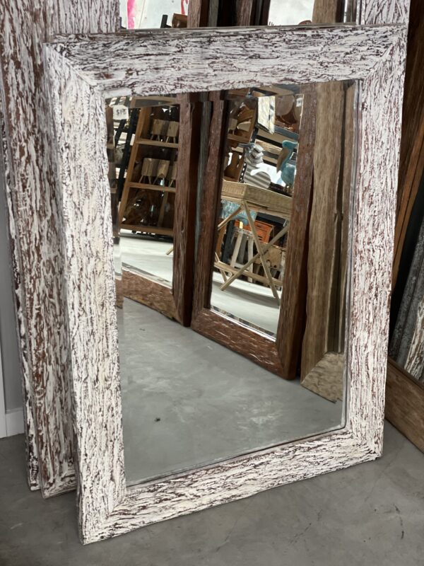 Teak Solid Frame Mirror 100x75cm - Image 2