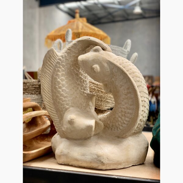 Double Fish Statue 50cm tall (FSDB) - Image 3