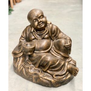 Resting Monk Holding Small Bowl (TM7788)