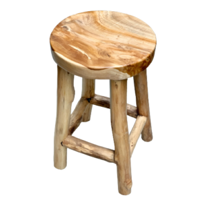 Teak Stool 4 Legs 50-55cm high