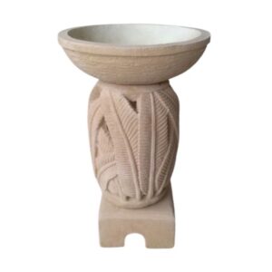 Bird Bath Palm Leaf Motif (SBPOT3)