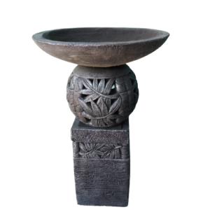 Leaf Motif Ball Bird Bath (SBPOT2)