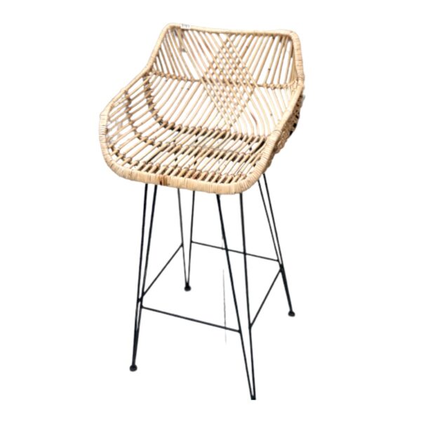 Rattan Barstool w/ Back (HR02)
