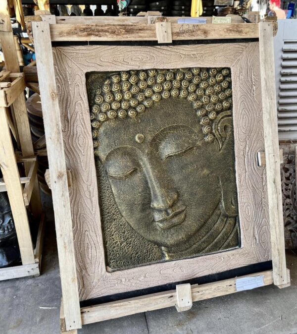 RF2 BUDDHA FACE WALL PLAQUE 100X100CM